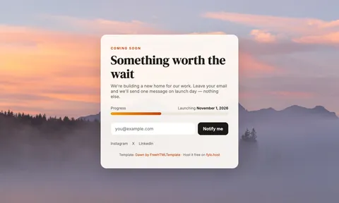 Dawn template preview