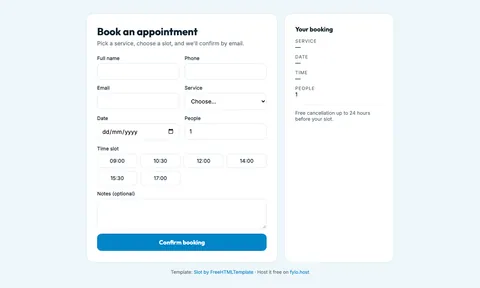 Slot template preview
